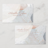 Carte De Visite Abstrait Terre Moderne Formes D'Aquarelle Textures (Devant / Derrière)