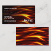 Carte De Visite Abstrait - Texture des serpents de feu (Devant / Derrière)
