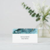 Carte de visite Abstrait turquoise (Debout devant)
