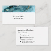 Carte de visite Abstrait turquoise (Devant / Derrière)