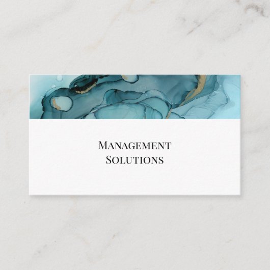 Carte de visite Abstrait turquoise (Devant)