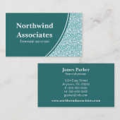 Carte de visite Abstrait, Turquoise (Devant / Derrière)