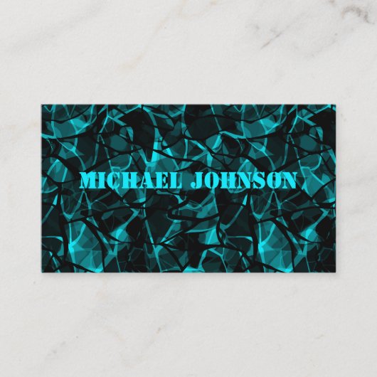 Carte De Visite Abstrait, turquoise, créatif (Devant)