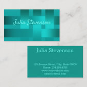 Carte De Visite Abstrait, turquoise, créatif (Devant / Derrière)