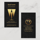 Carte De Visite Abstrait Tuxedo Black Grandeur (Devant / Derrière)