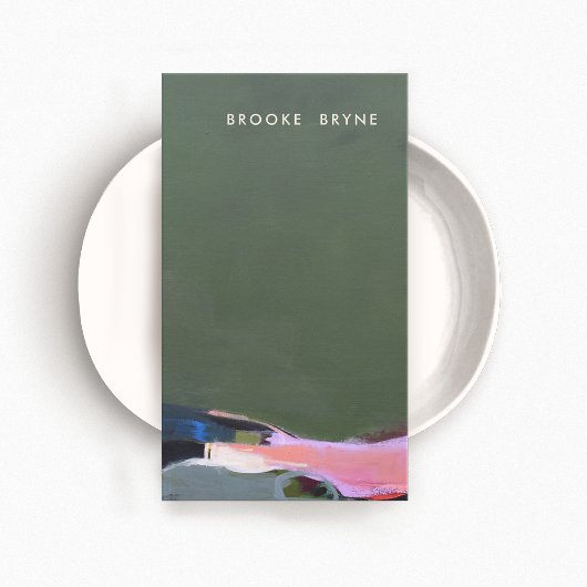 Carte De Visite Abstrait vert artistique