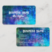 Carte De Visite abstraite couleur brune violet turquoise moderne (Devant / Derrière)