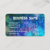 Carte De Visite abstraite couleur brune violet turquoise moderne (Dos)