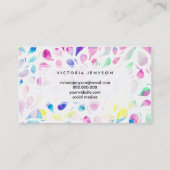 Carte De Visite Abstraite couleur de l'aquarelle gouttes motif (Dos)