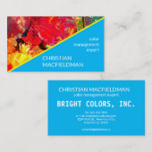 Carte De Visite Abstraite De Palette Artiste Gaie (Devant / Derrière)