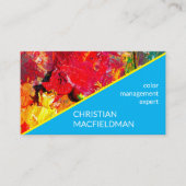 Carte De Visite Abstraite De Palette Artiste Gaie (Devant)