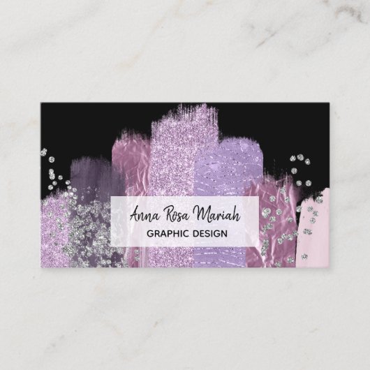 Carte De Visite *~* Abstraite Feminine Excitante Parties scintilla (Devant)