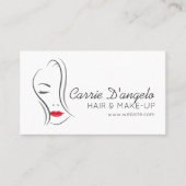 Carte De Visite Abstraite femme visage pour cheveux et maquillage (Devant)