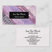 Carte De Visite *~* Abstraite Fille Chic Feminine Parties scintill (Devant / Derrière)