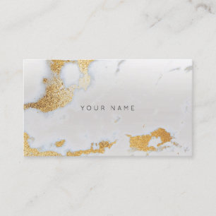 Carte De Visite Abstraite Gold Silver Gris Marbre Metallic Stylist