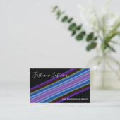 Carte De Visite Abstraite ligne colorée calligraphie (Debout devant)