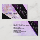 Carte De Visite *~* Abstraite Parties scintillant moderne Géométri (Devant / Derrière)