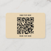 Carte de visite abstraite rétro moderne avec code  (Dos)