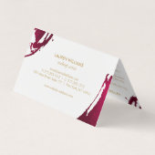 Carte De Visite Abstraite rubis rouge brosse (Dos)