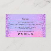 Carte De Visite Abstraite tendance Purple Ombre Aquarelle (Dos)