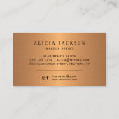 Carte De Visite Abstraits brosses cuivre or monogrammed (Dos)