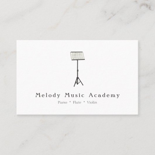 Carte De Visite Académie de musique (Devant)