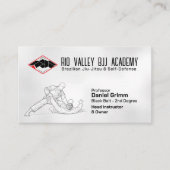 Carte De Visite Académie et instructeur brésilien Jiu-Jitsu (Devant)