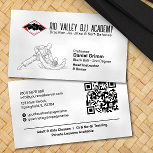 Carte De Visite Académie et instructeur brésilien Jiu-Jitsu