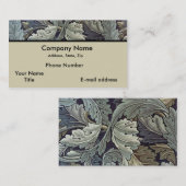 Carte De Visite Acanthus Feuilles (Devant / Derrière)