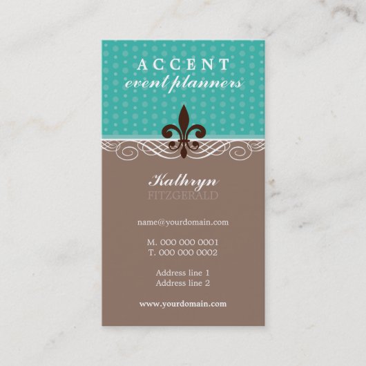 CARTE DE VISITE :: accent 2 (Devant)