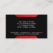 Carte De Visite Accent en cuir (rouge) | Chic, Luxe (Dos)