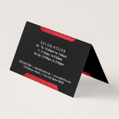 Carte De Visite Accent en cuir (rouge) | Chic, Luxe (Dos)