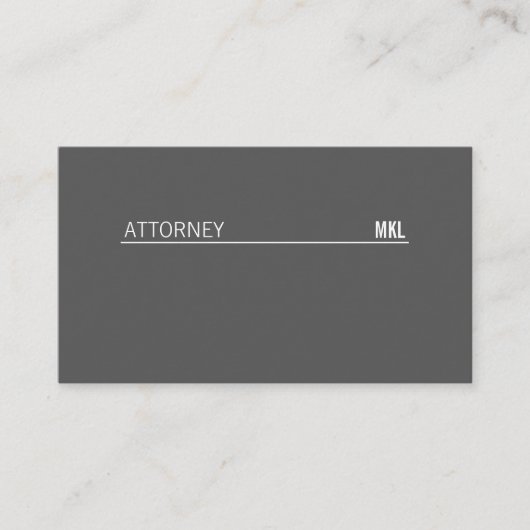 Carte De Visite Accent Entreprise/Ligne (Gris) (Devant)