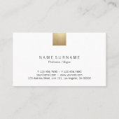 Carte De Visite Accent gris en pastel moderne élégant d'or de (Dos)