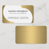 Carte De Visite Accent métal or (Devant / Derrière)