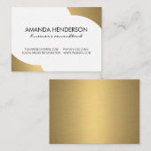 Carte De Visite Accent métal or (Devant / Derrière)