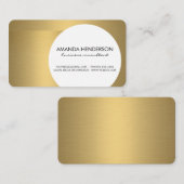 Carte De Visite Accent métal or | Métallique brossé (Devant / Derrière)
