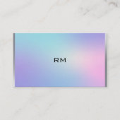 Carte De Visite accent métallique rose et bleu foncé (Devant)