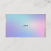 Carte De Visite accent or métallique rose et bleu foncé (Devant)