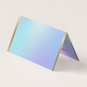 Carte de visite accent or rose et bleu ombre (Dos)