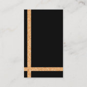 Carte De Visite Accent rayé de liège / Noir / Variation (Dos)