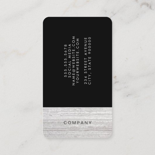 Carte De Visite Accent textuel élégant (Dos)