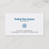 Carte De Visite Accents De Dentelle Bleue Et Bleue Réversible Mode (Dos)