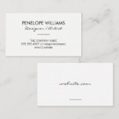 Carte De Visite Accents modernes et élégants (Devant / Derrière)