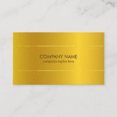 Carte De Visite Accentuation de bande arrière - plan or simple (Devant)