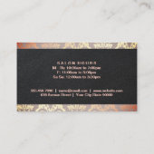 Carte De Visite Accentuation de l'huile d'or Rose Damask | Cuir él (Dos)