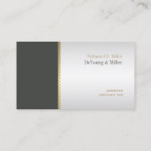 Carte De Visite Accentuation de PixDezines Silver+Grey Pinstripes (Dos)