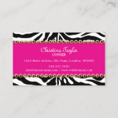 Carte De Visite Accessoire de mode et bijoux Zebra chic (Dos)