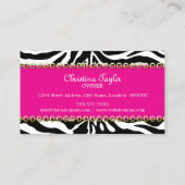 Carte De Visite Accessoire de mode et bijoux Zebra chic (Dos)