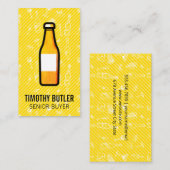 Carte De Visite Accessoire de vin de bouteille de bière Motifs (Devant / Derrière)